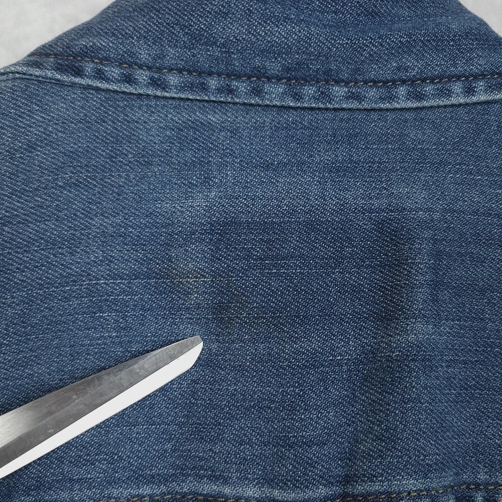 Orvis Field Shirt Jacket Womens Large Blue Denim Chore Military Utility Workwear - Picture 11 of 16